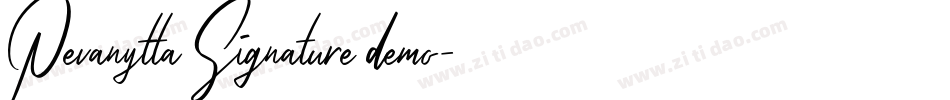 Pevanytta Signature demo字体转换